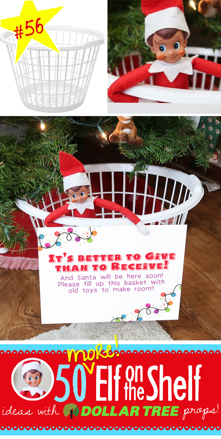 55+ New Elf On The Shelf Ideas: #56 Get Rid Of Toys Basket