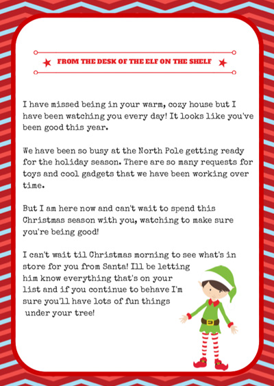 Elf on the Shelf Arrival Ideas: Complete Index of FREE LETTERS - I ...