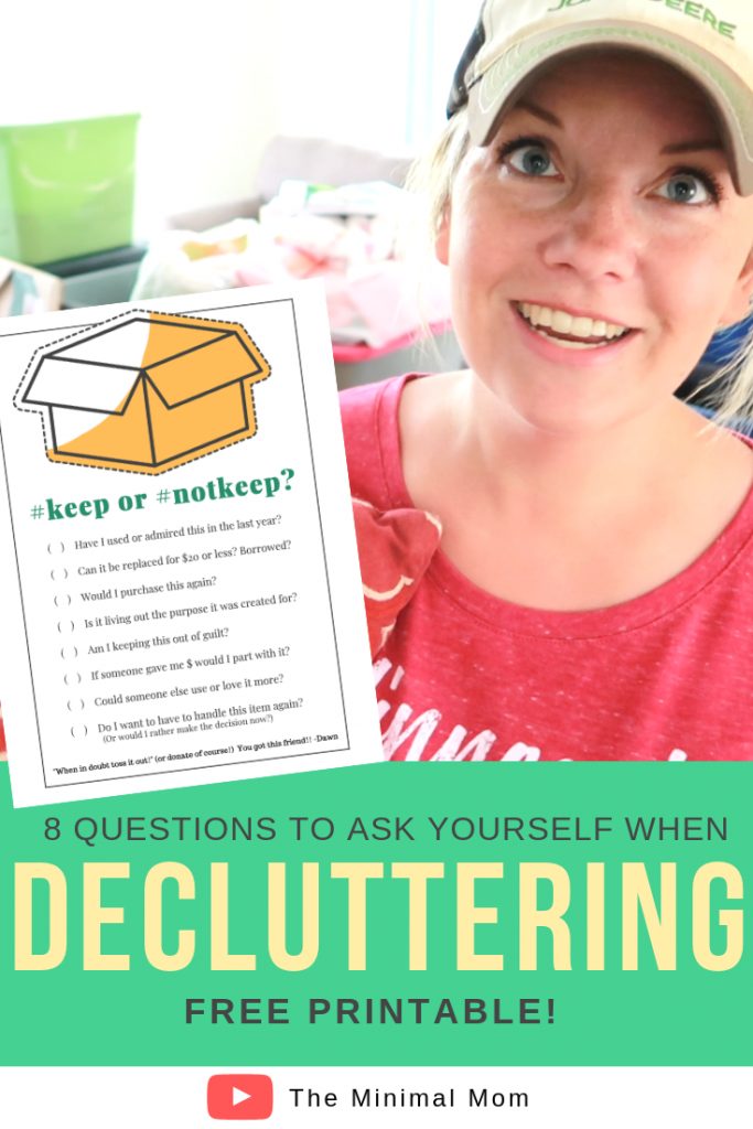 Decluttering Questions To Ask Yourself (FREE Printable!!)